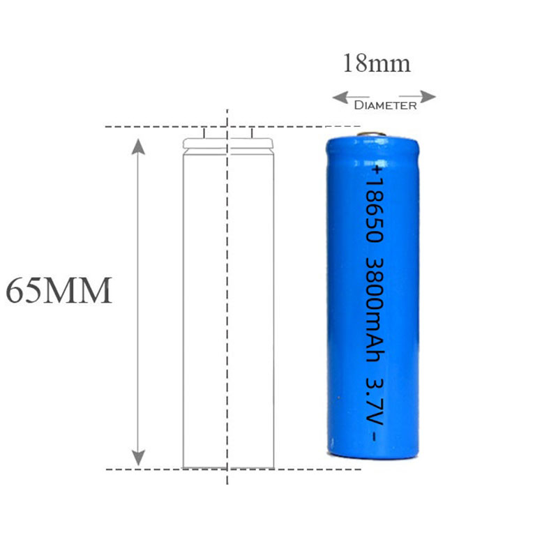 18650 3800mAh Li Ion Battery Cell Rechargeable Cylindrical Lithium Ion Battery