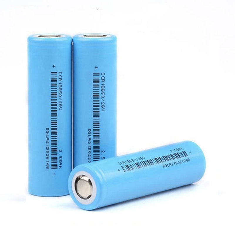 18650 2550mAh Li Ion Battery Cell Rechargeable Cylindrical Lithium Ion Battery