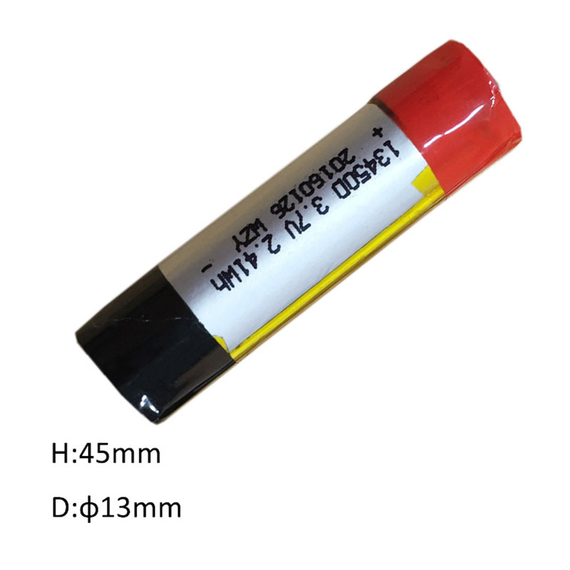 13450 650mAh 3.7v Li Ion Battery Cell Rechargeable Cylindrical Lithium Ion Battery