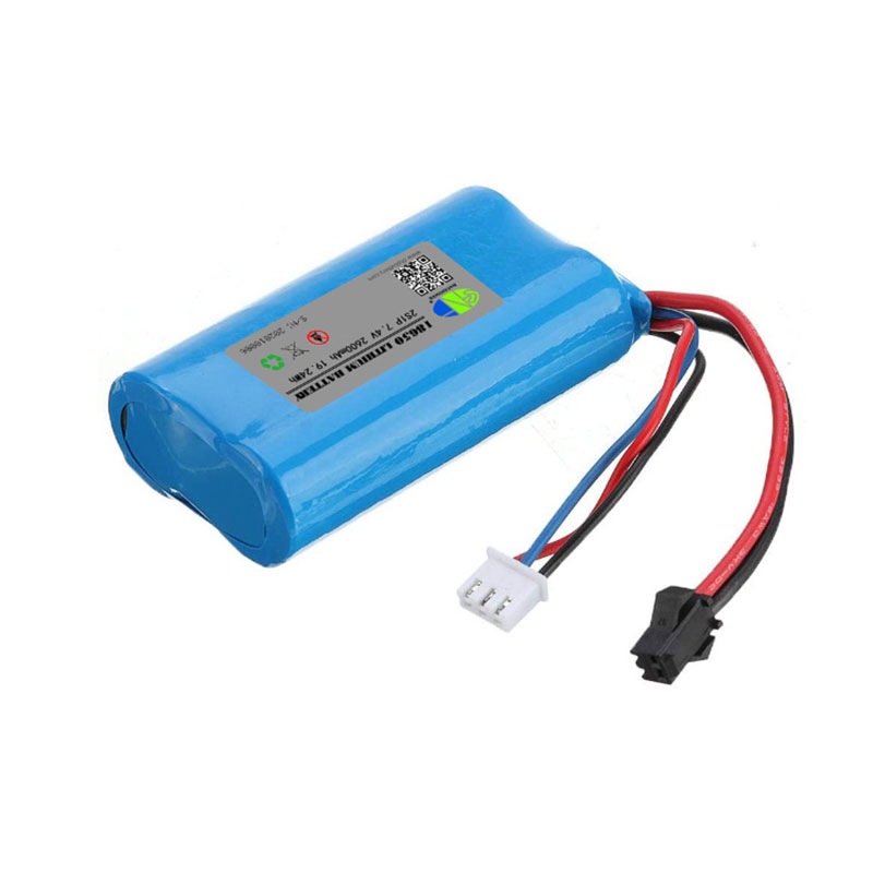 7.4 Volt 18650 2600mAh Li Ion Batteries Packs 7.4 v Rechargeable Lithium Ion Battery Pack